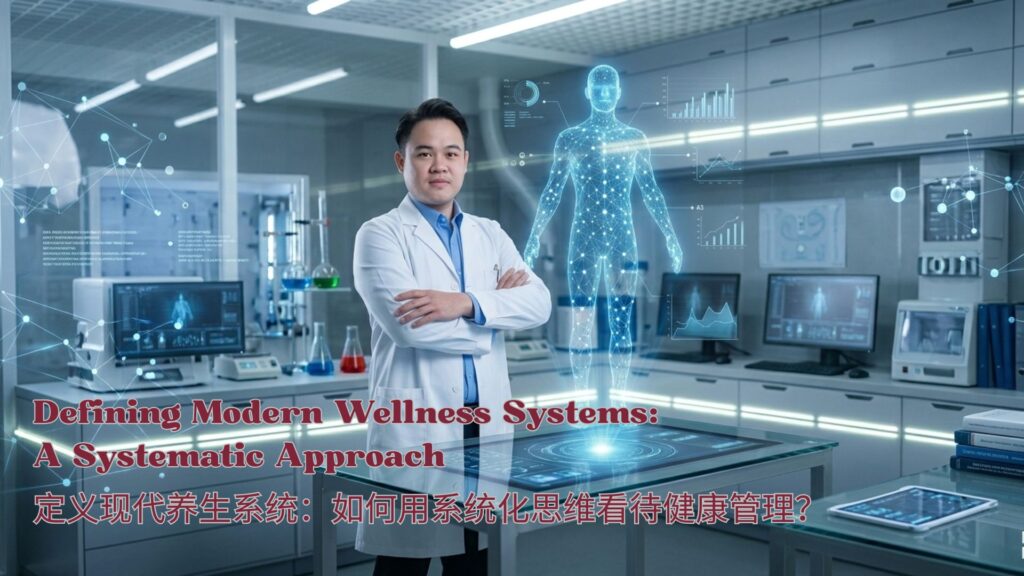 Dr. Lim Kien Seng presenting a holographic system model for systemic wellness resilience and standardized refinement methodology at Miracle Medicine Singapore.